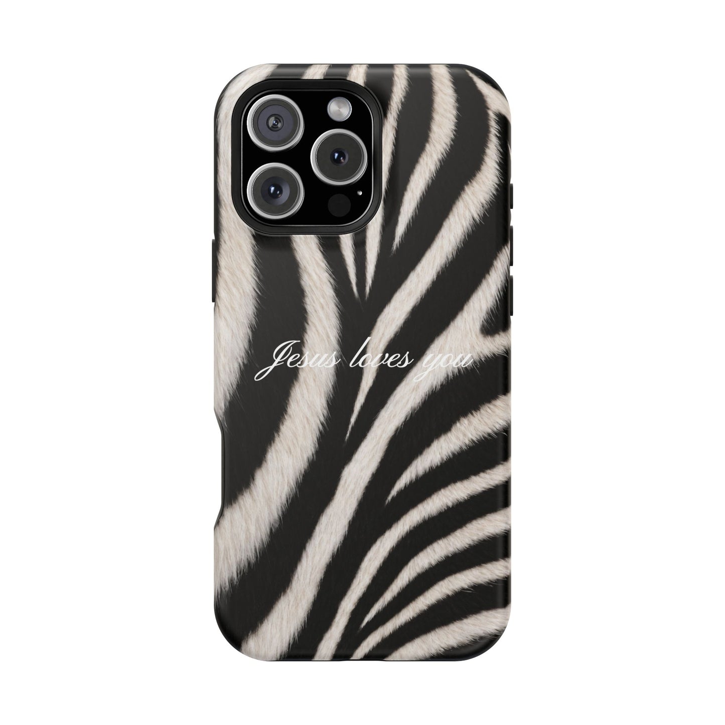 Jesus loves you Zebra MagSafe Phone Case