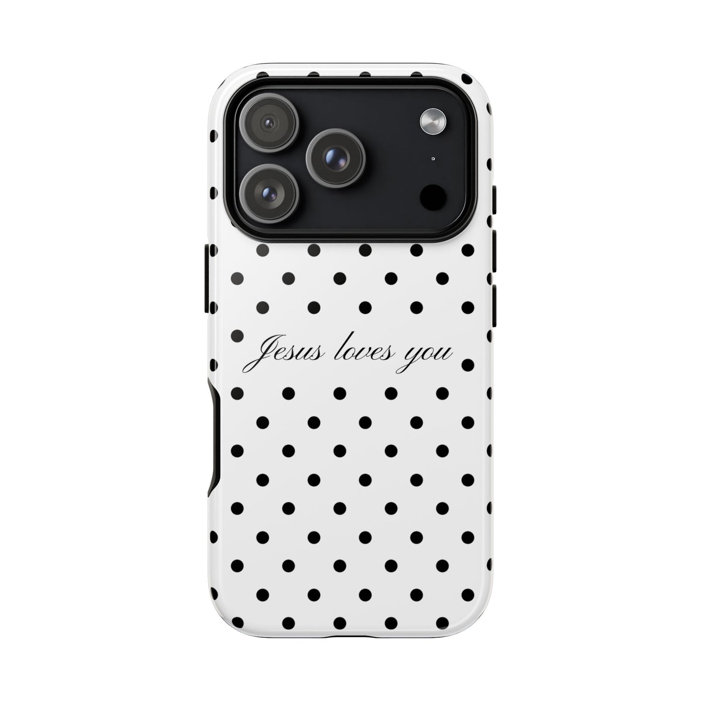 Jesus loves you Polka Dot Phone Case