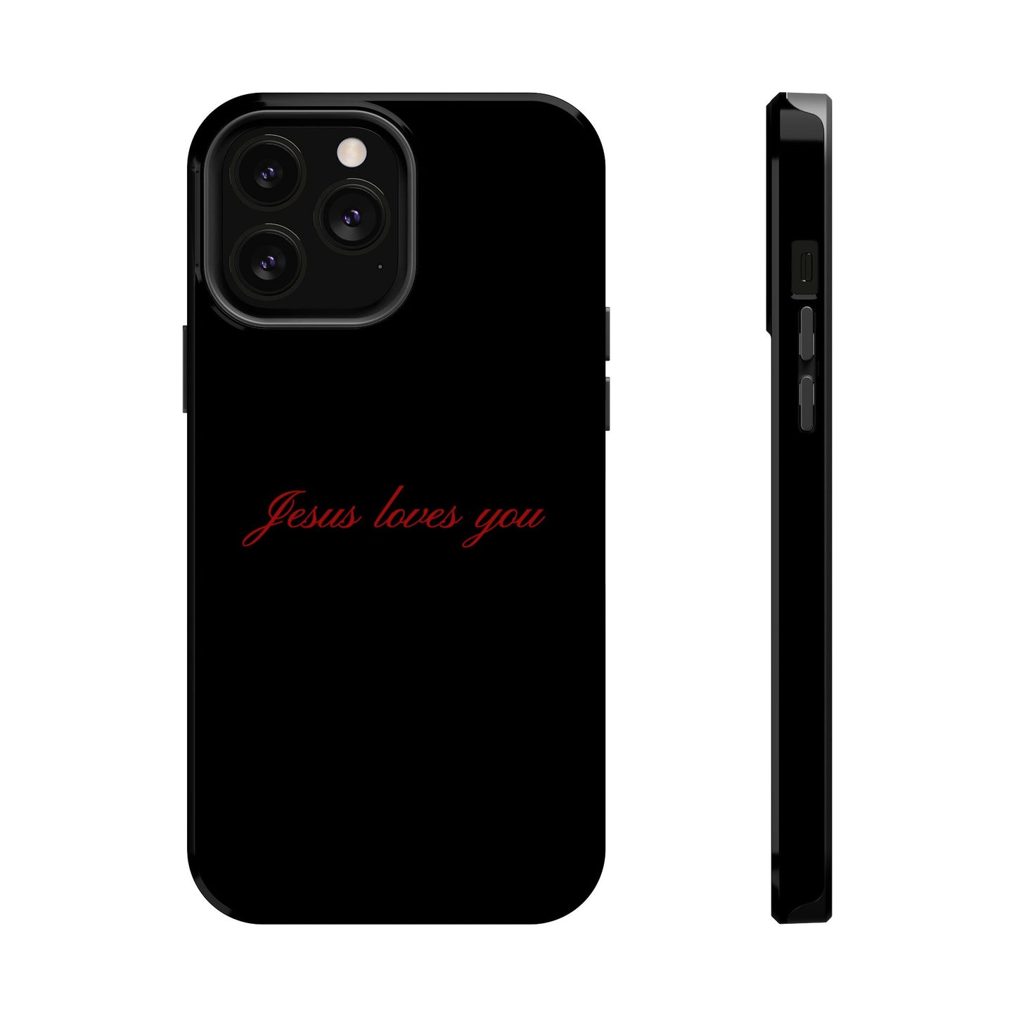 Jesus loves you Black MagSafe Phone Case