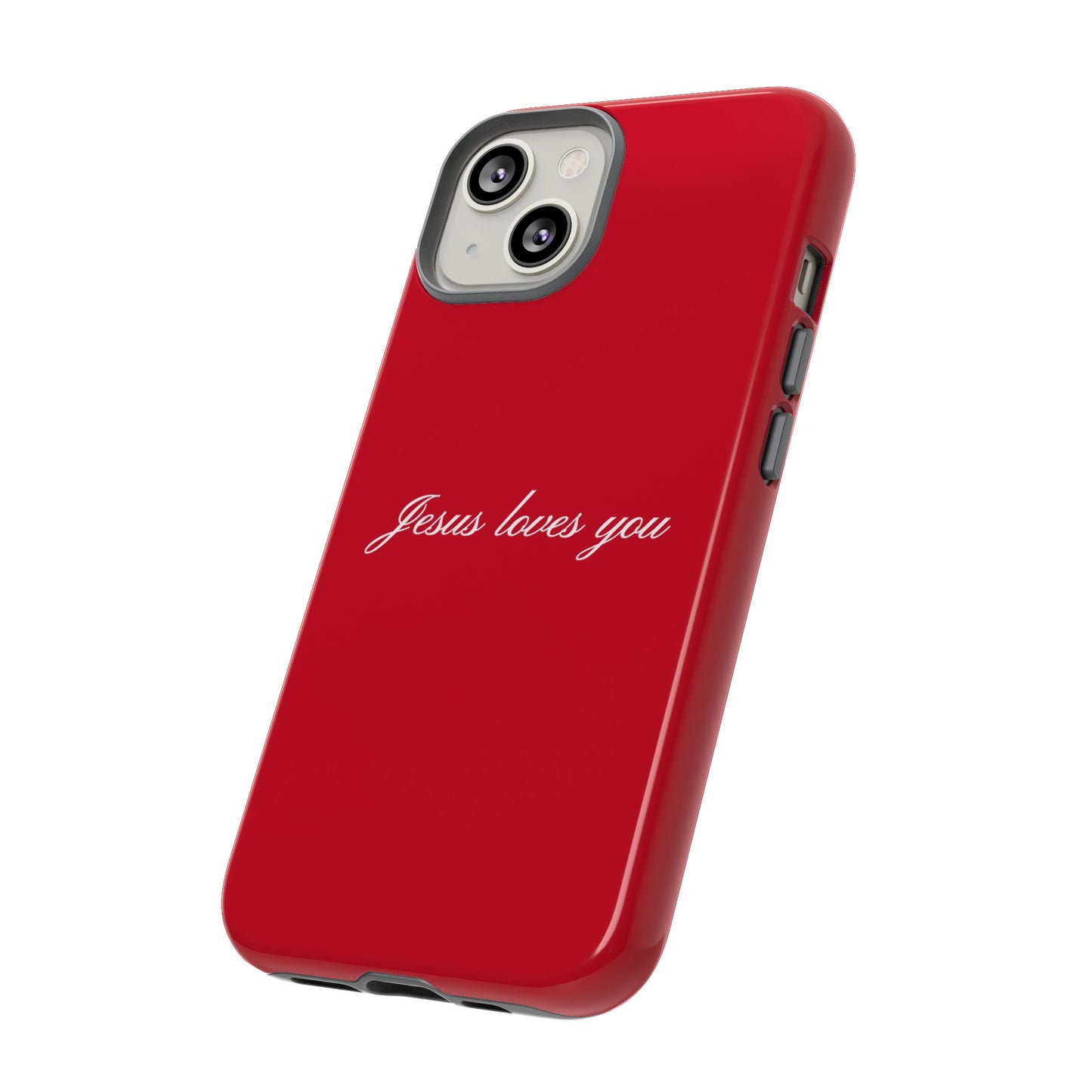 Jesus loves you Red Phone Case