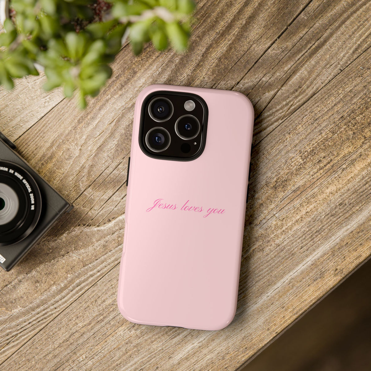 Jesus loves you Baby Pink Phone Case