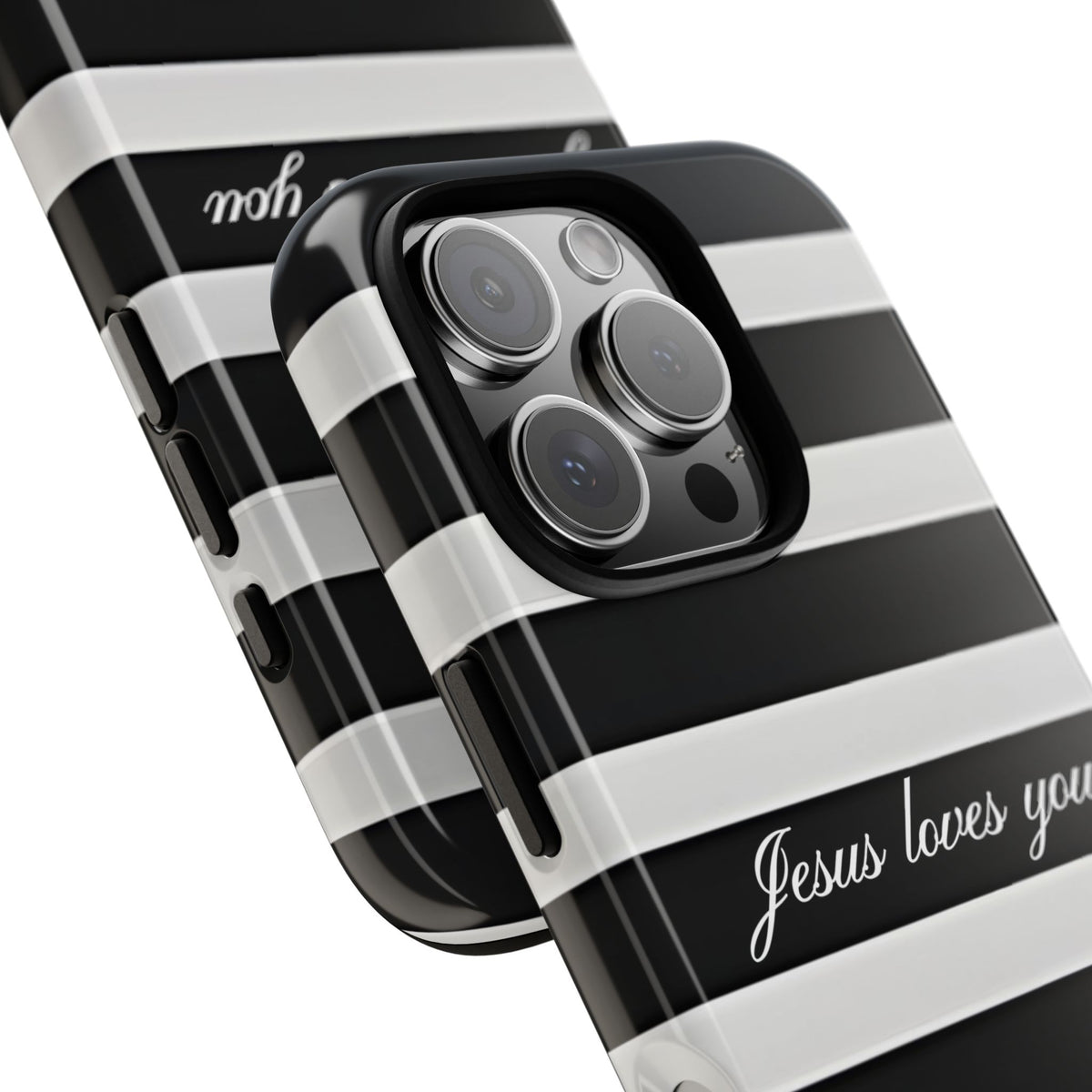 Jesus loves you Stripe Phone Case