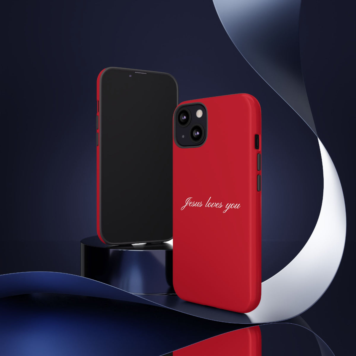 Jesus loves you Red Phone Case