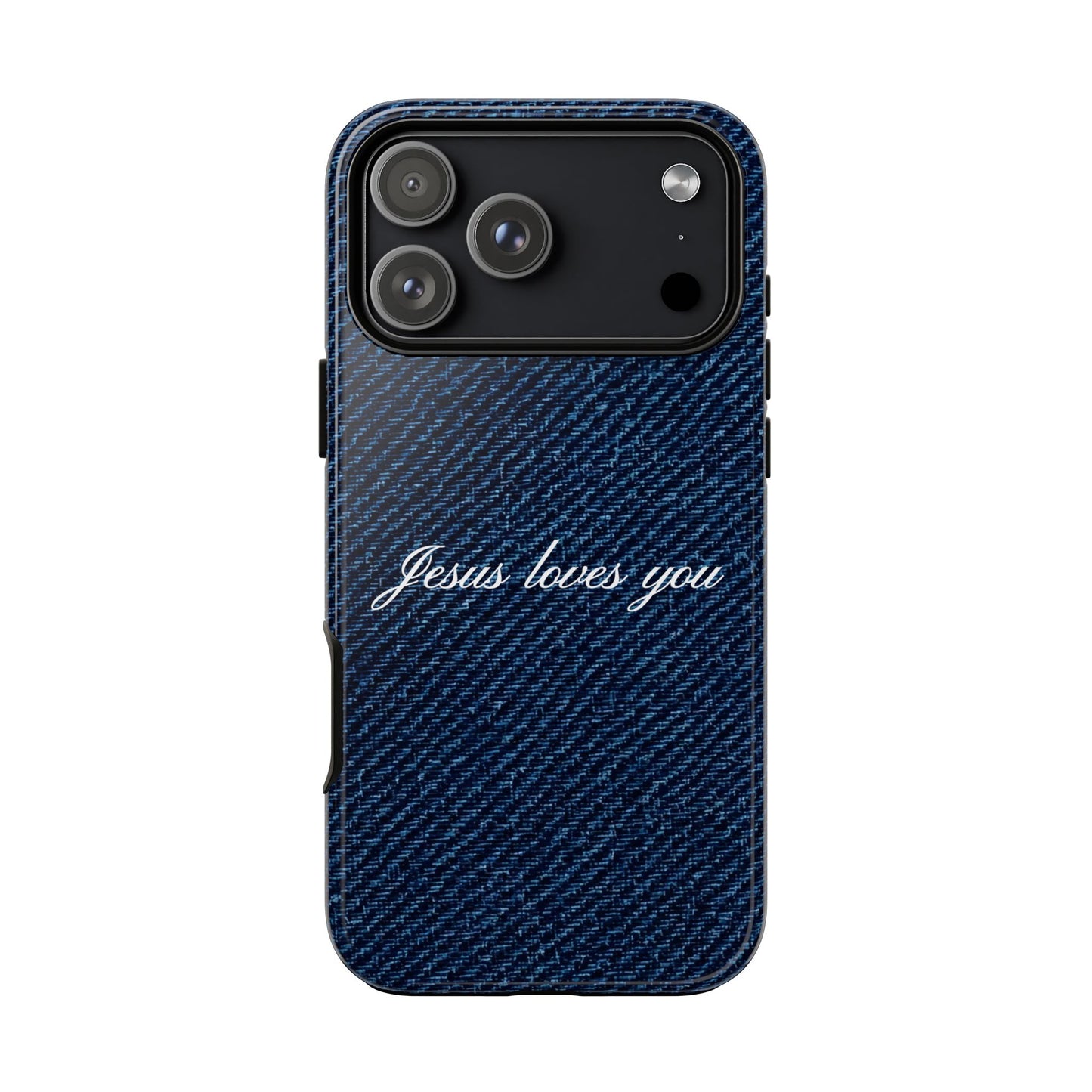 Jesus loves you Dark Denim Phone Case