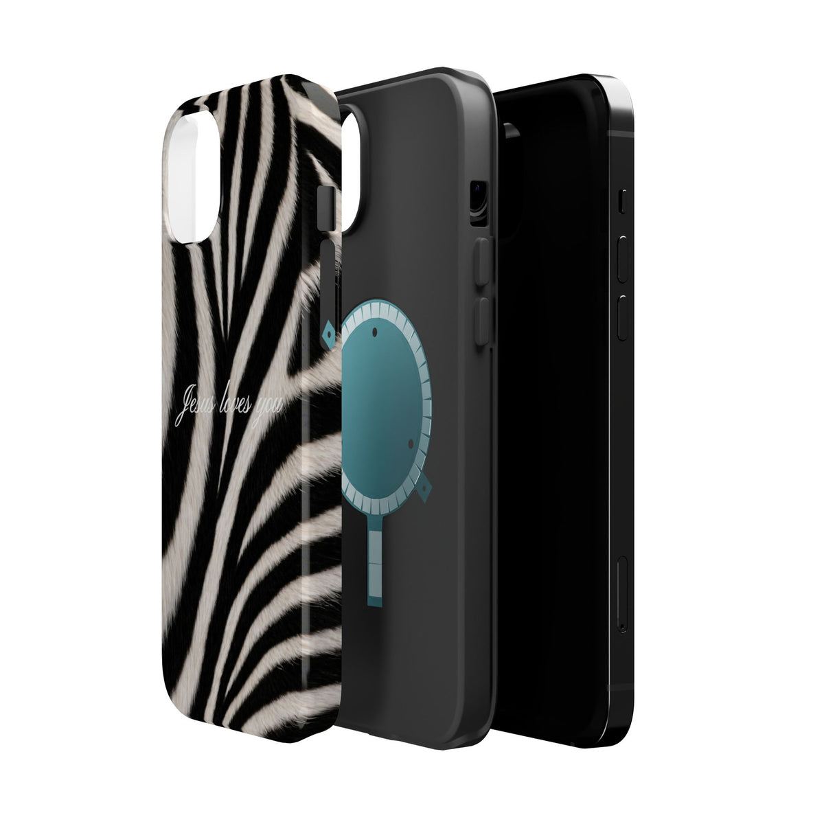 Jesus loves you Zebra MagSafe Phone Case