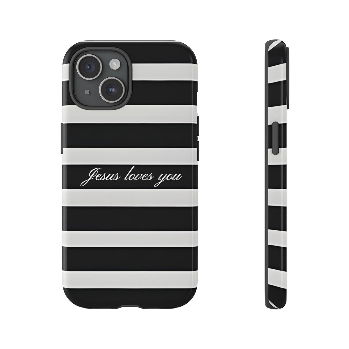 Jesus loves you Stripe Phone Case