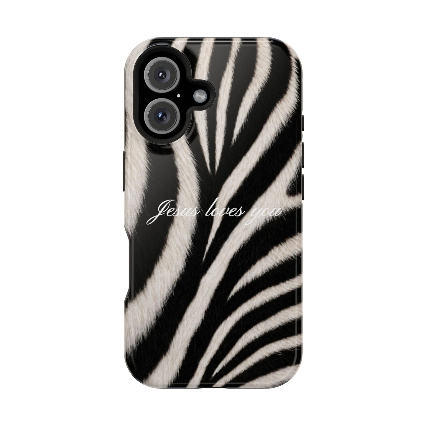 Jesus loves you Zebra MagSafe Phone Case