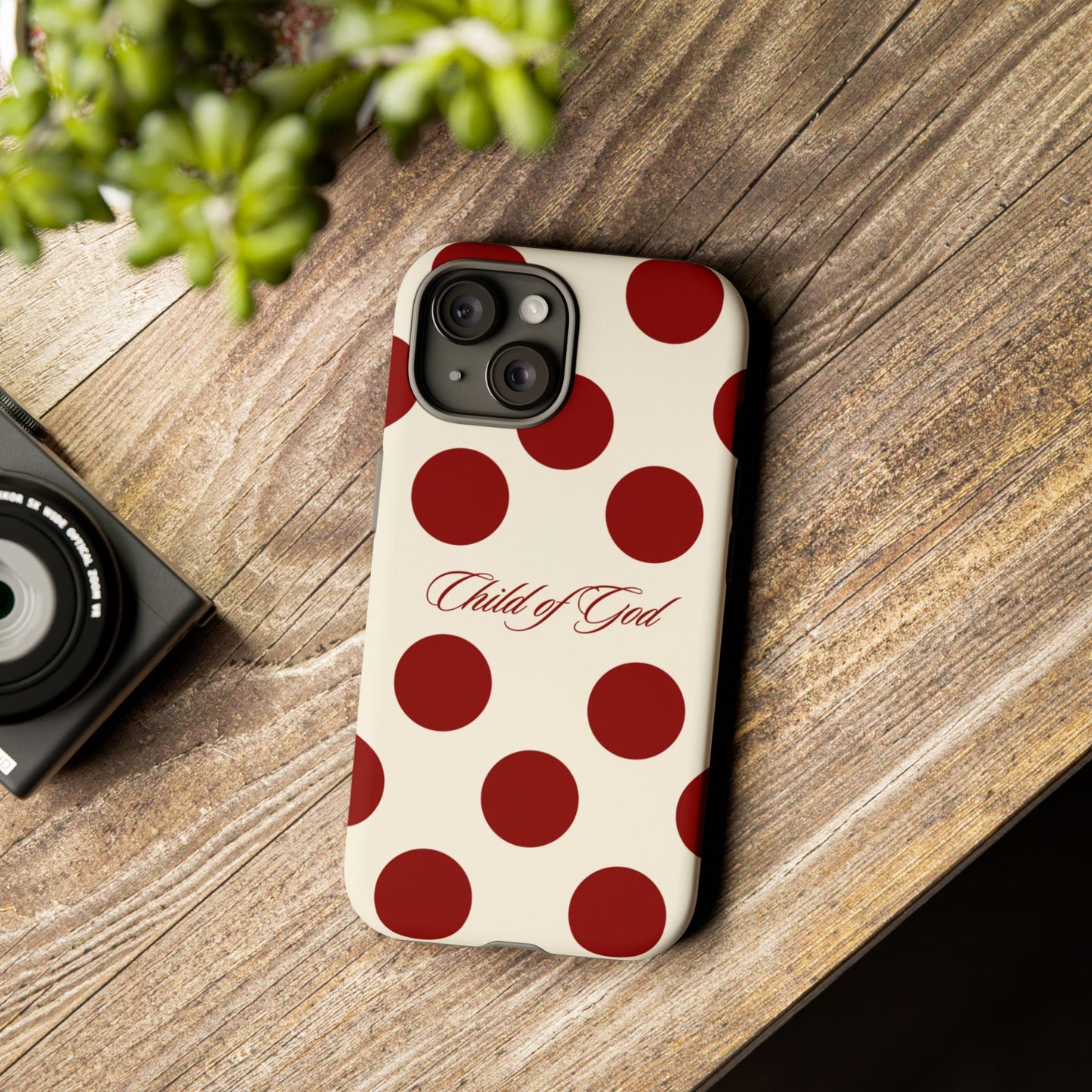 Child of God Red and Créame Phone Case