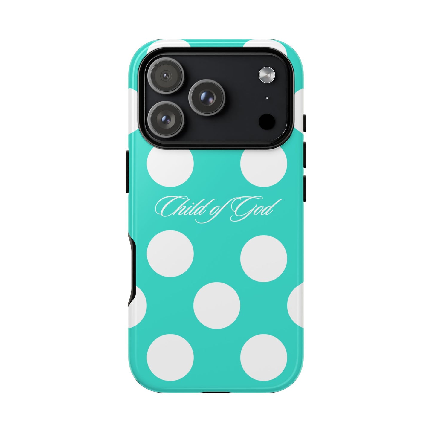 Child of God Turquoise Polka Dot Phone Case
