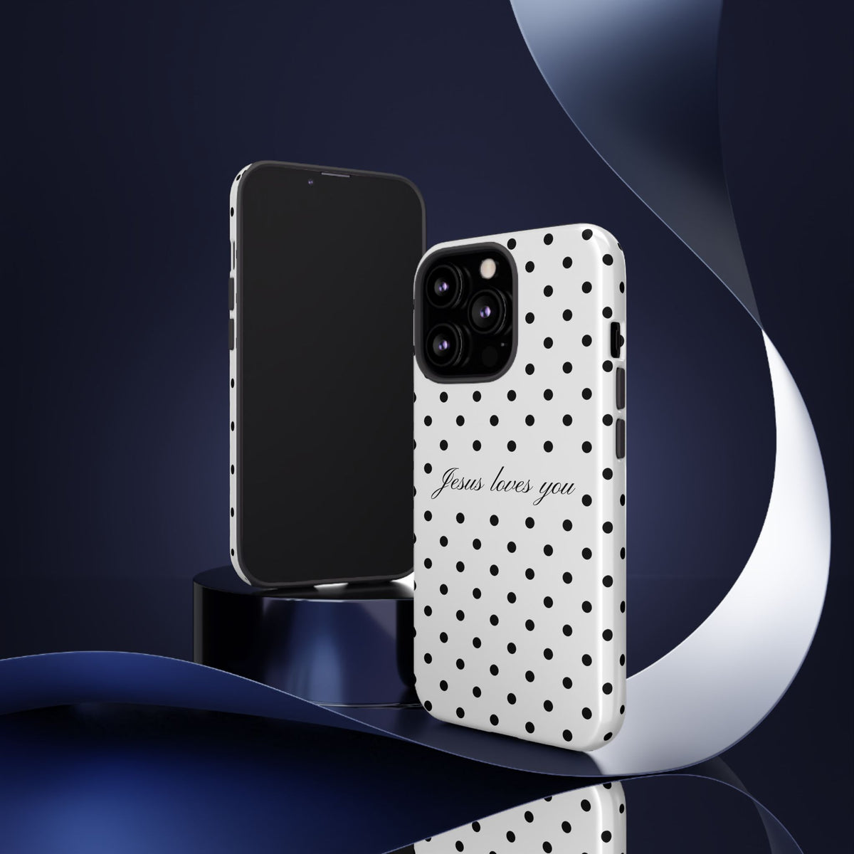 Jesus loves you Polka Dot Phone Case