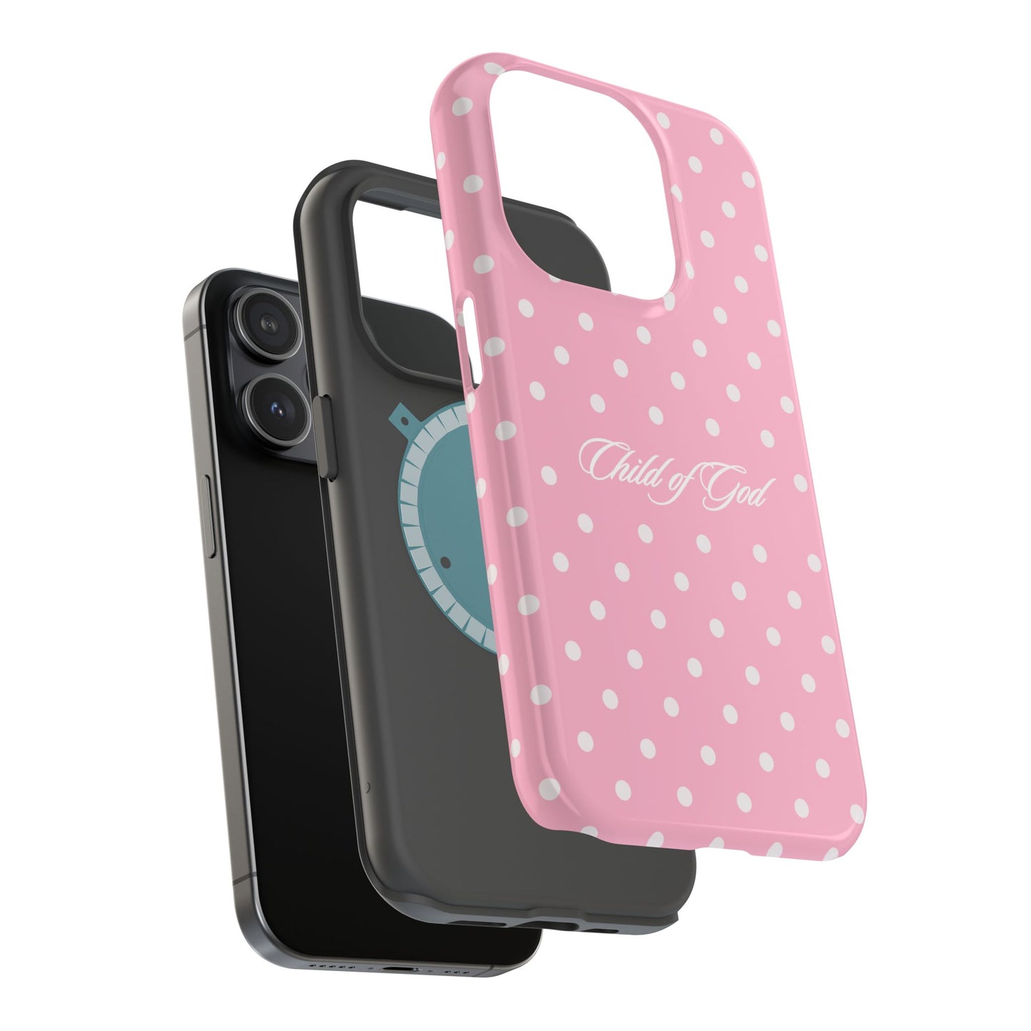 Child of God Pink Polka Dot Phone Case MagSafe