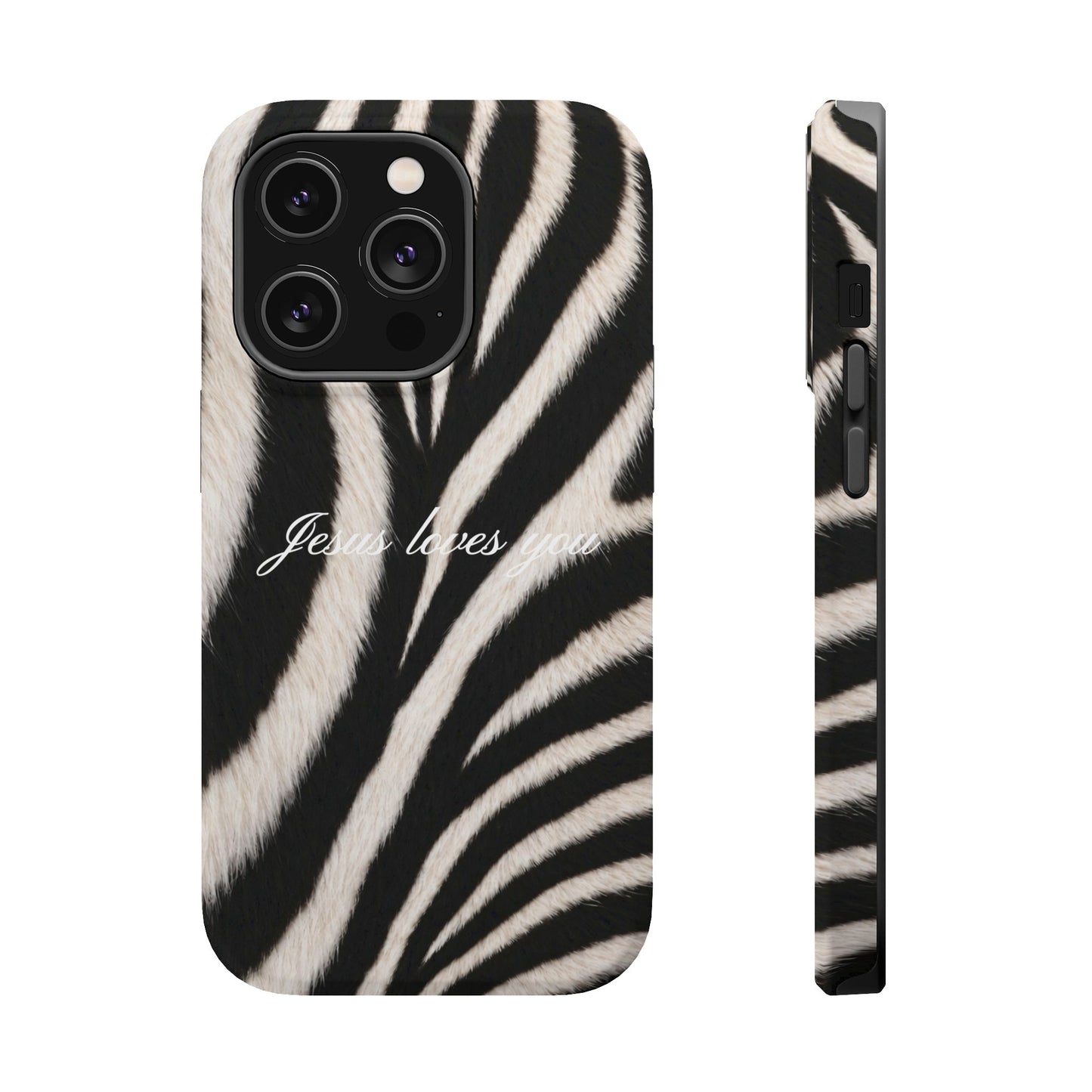 Jesus loves you Zebra MagSafe Phone Case