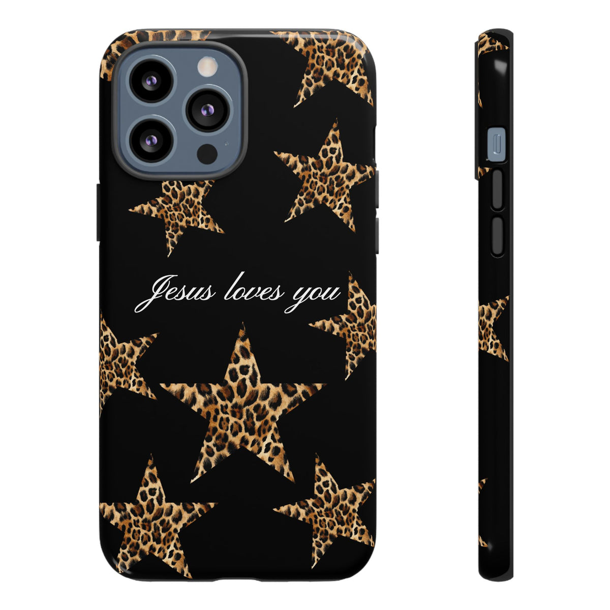 Jesus loves you Leopard Star phone case