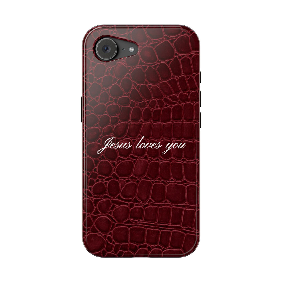 Jesus loves you Burgundy Croc MagSafe Phone Case