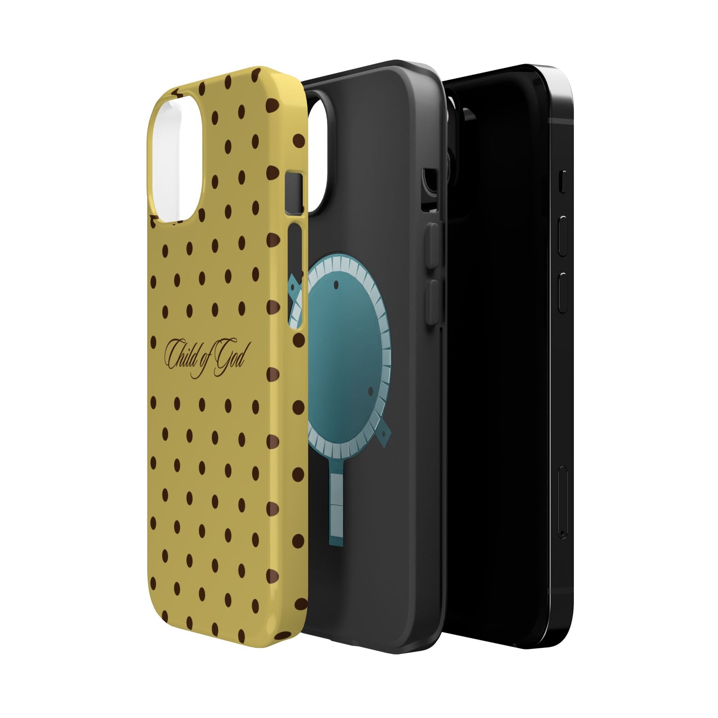 Child of God Yellow and Brown Polka Dot MagSafe Phone Case