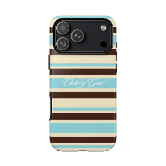 Child of God Aqua Stripe Phone Case