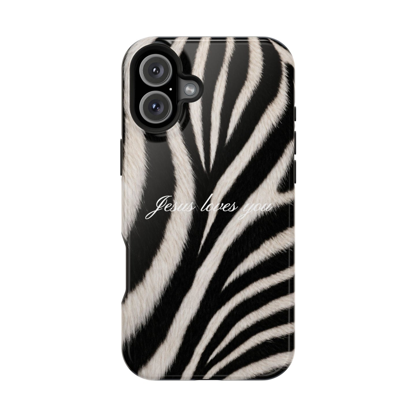 Jesus loves you Zebra MagSafe Phone Case