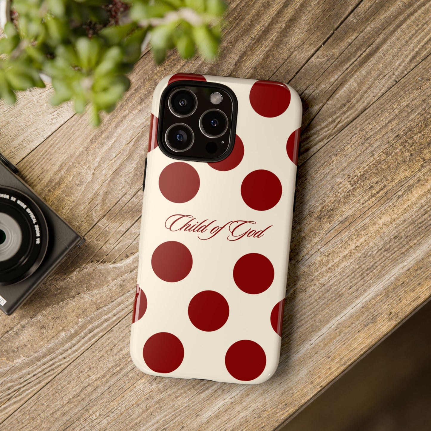 Child of God Red and Créame Phone Case