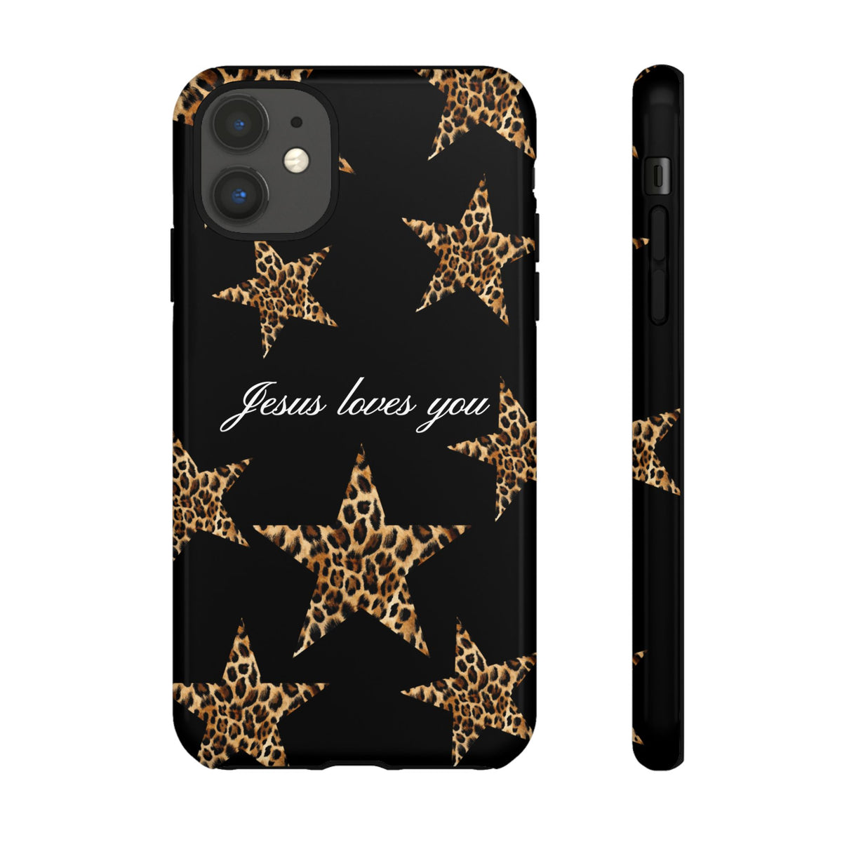 Jesus loves you Leopard Star phone case