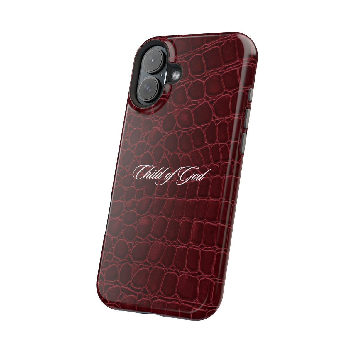 Child of God Burgundy Croc MagSafe Phone Case