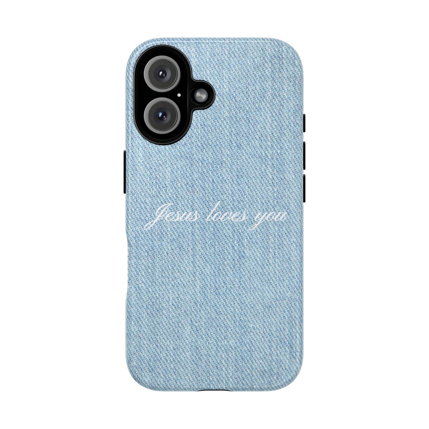 Jesus loves you Denim Phone Case