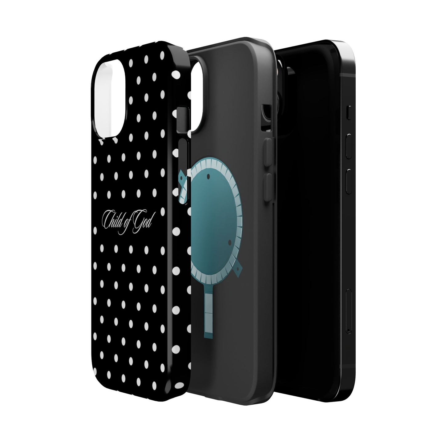 Child of God Black Polka Dot MagSafe Phone Case