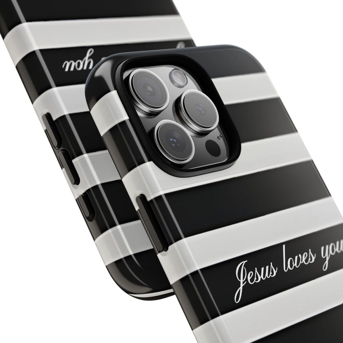 Jesus loves you Stripe Phone Case