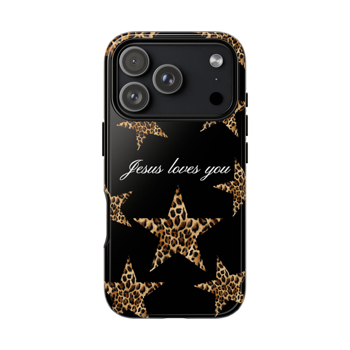 Jesus loves you Leopard Star phone case