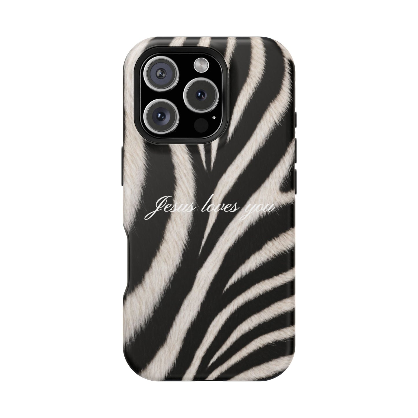 Jesus loves you Zebra MagSafe Phone Case