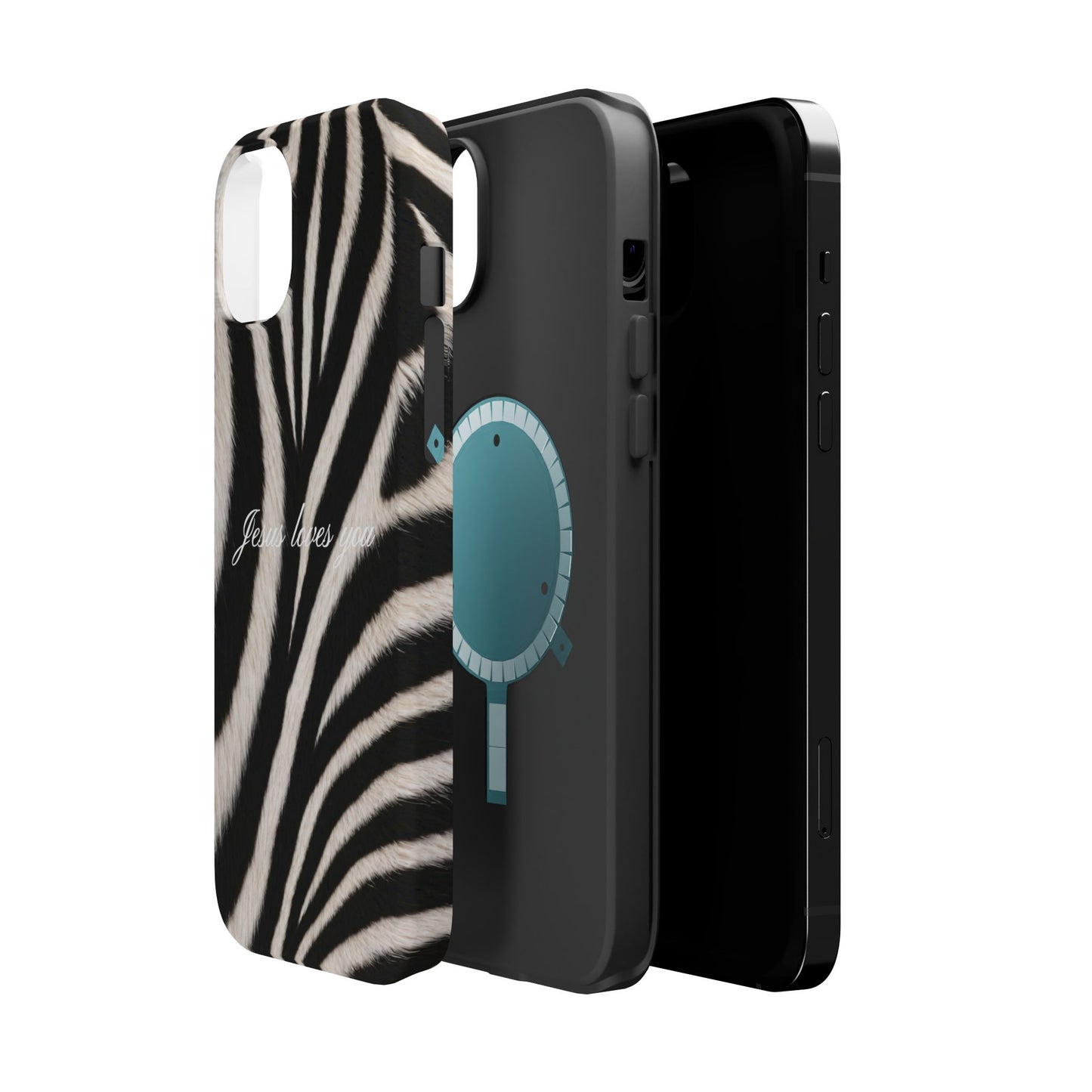 Jesus loves you Zebra MagSafe Phone Case