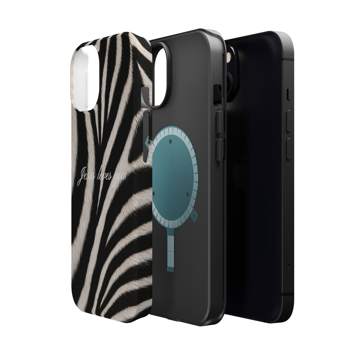 Jesus loves you Zebra MagSafe Phone Case