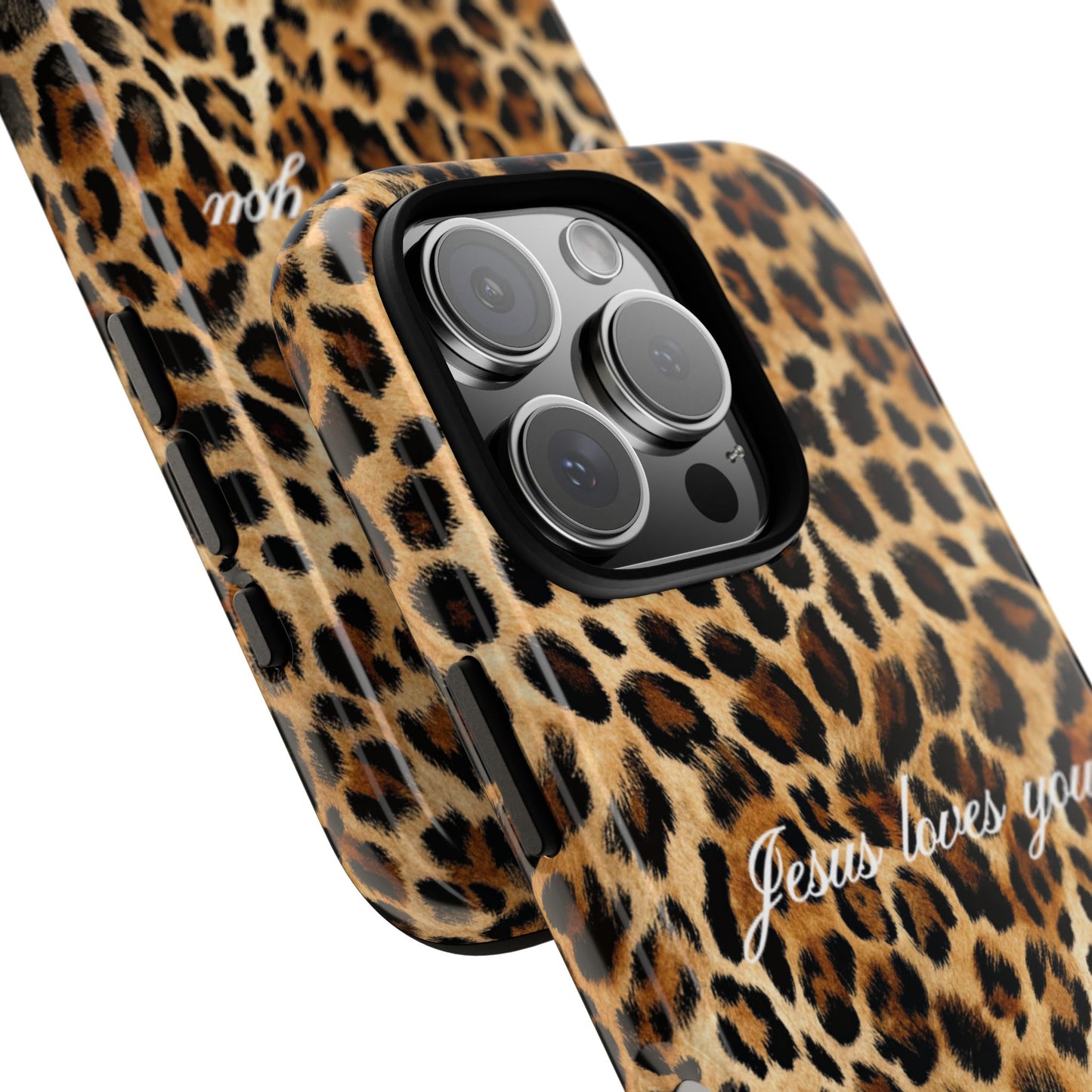 Jesus Loves You Leopard Phone Case