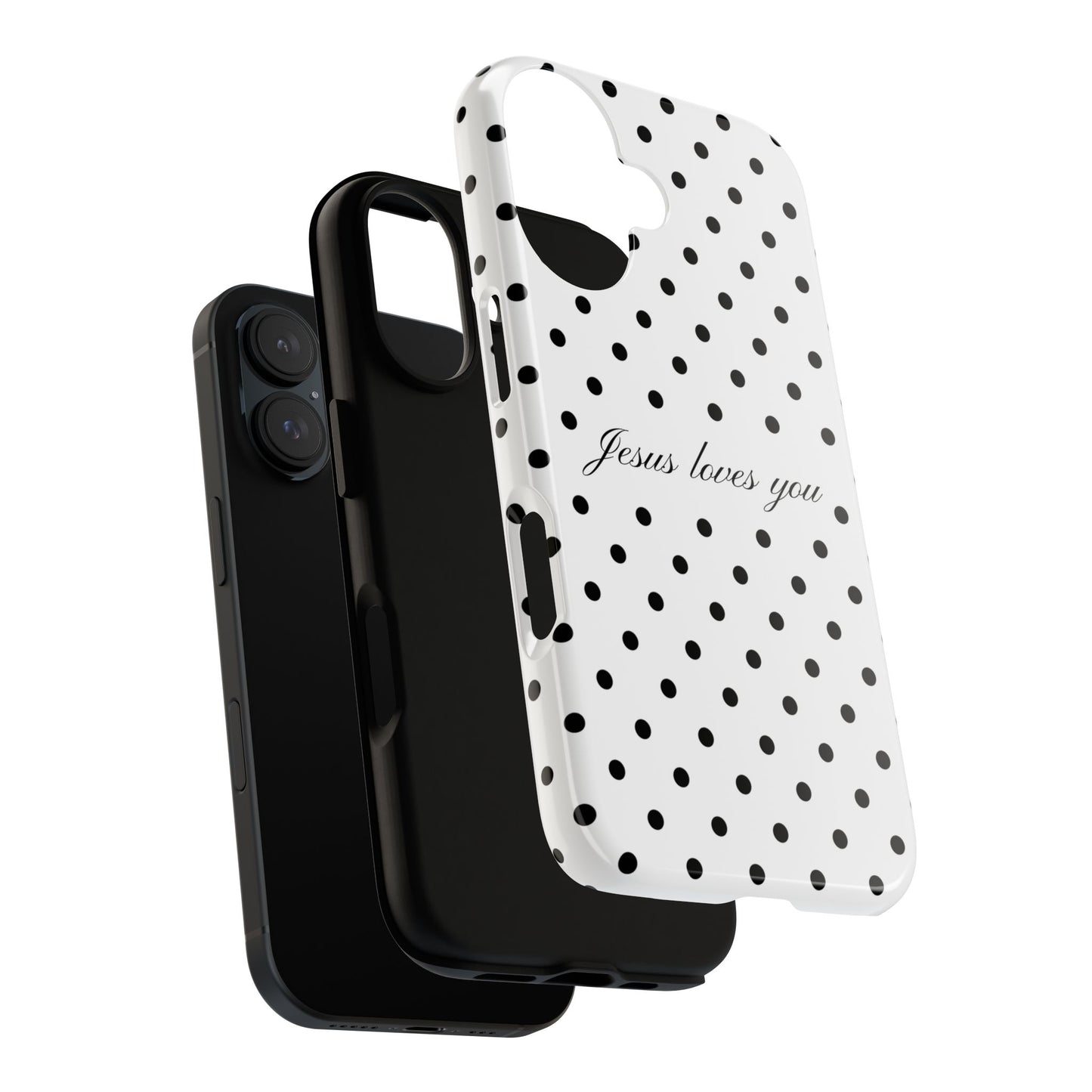 Jesus loves you Polka Dot Phone Case