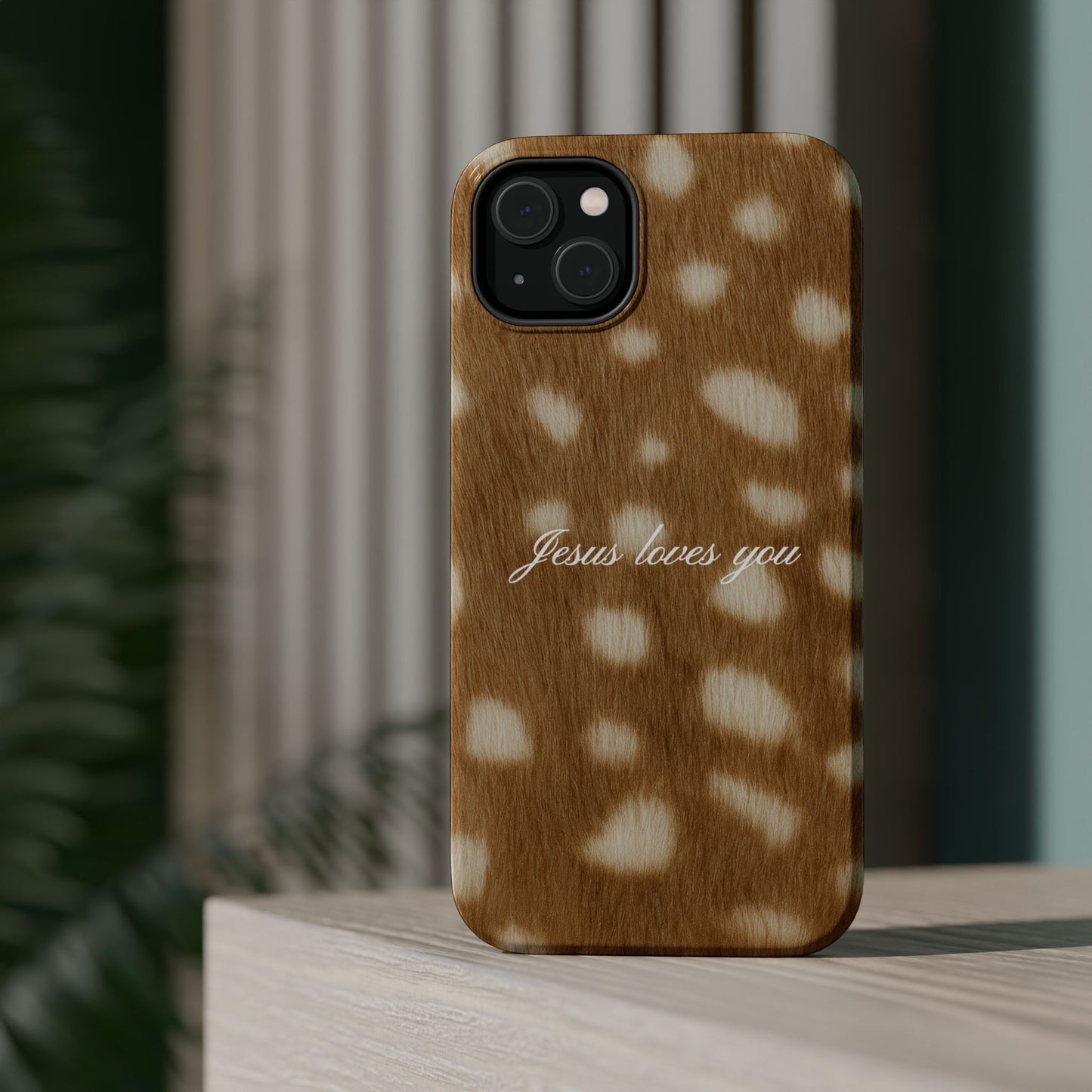 Jesus loves you Fawn MagSafe Phone Case