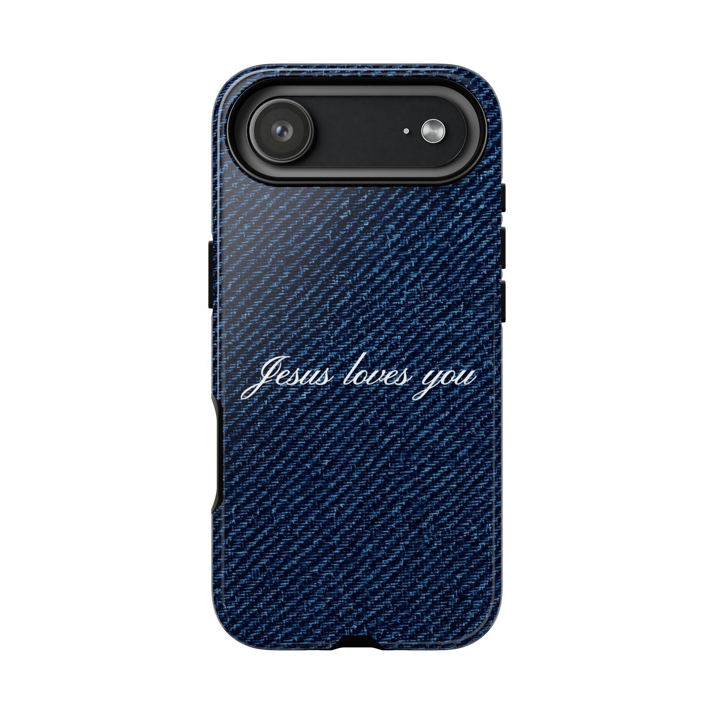 Jesus loves you Dark Denim Phone Case