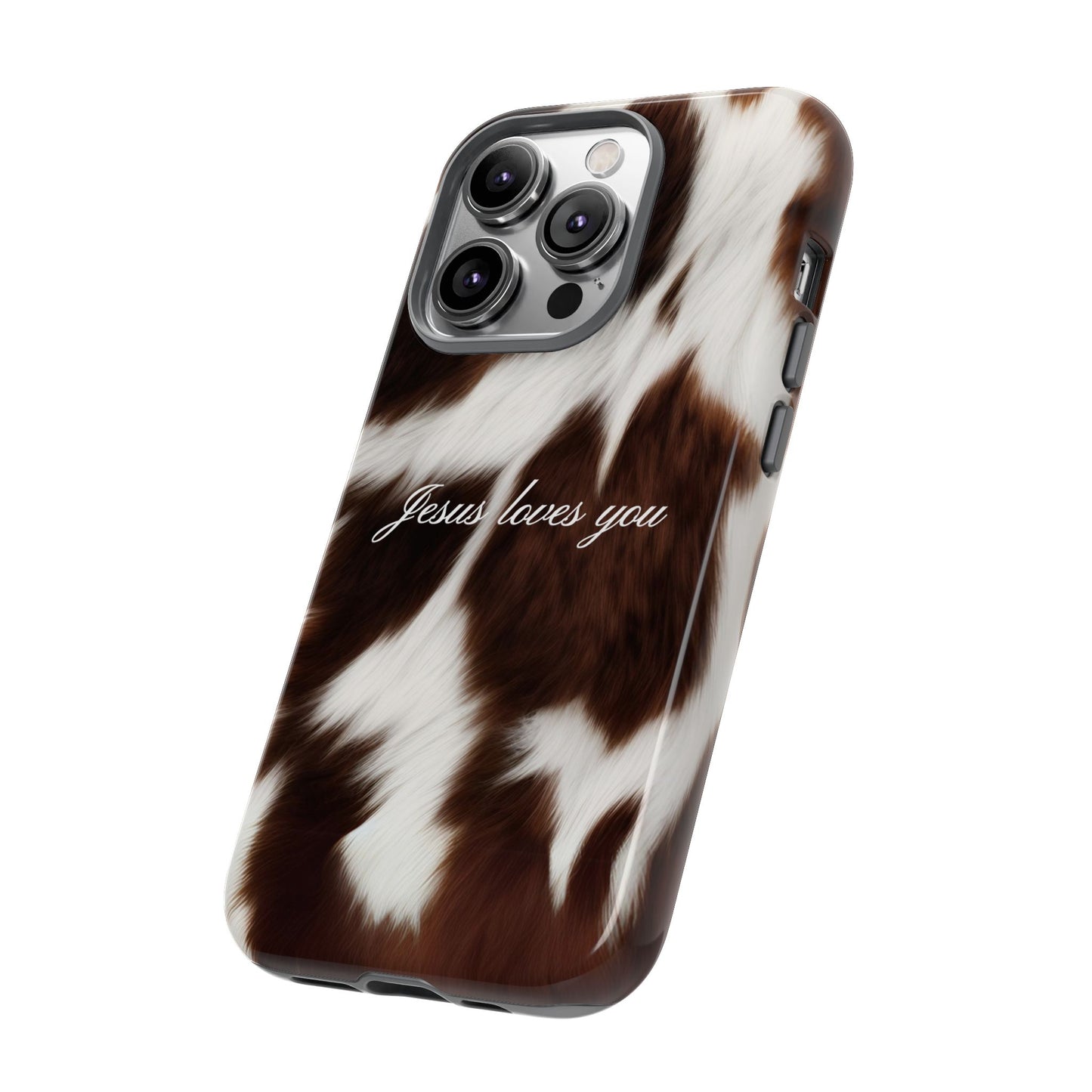 Jesus loves you Cow Phone Case