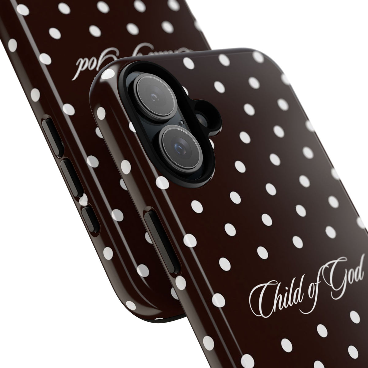Child of God Espresso Polka Dot Phone Case