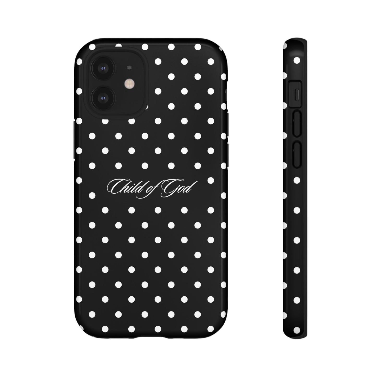 Child of God Black Polka Dot Phone Case