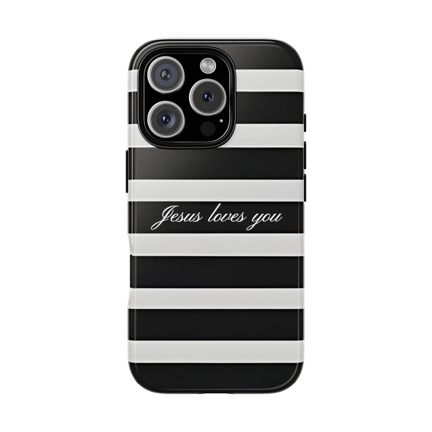 Jesus loves you Stripe Phone Case