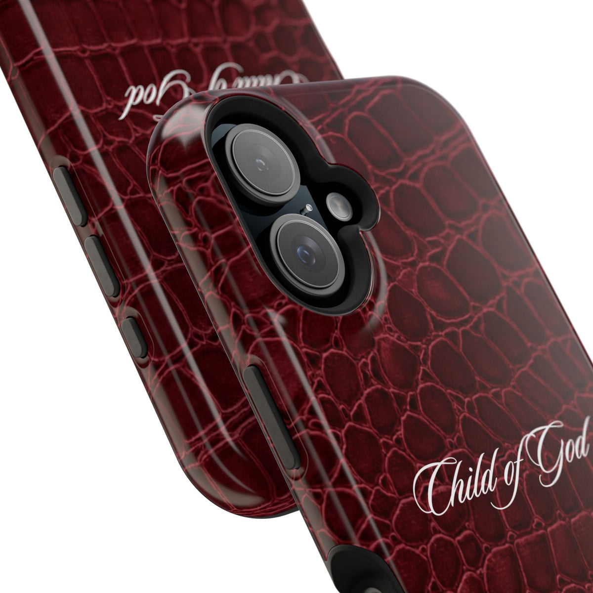 Child of God Burgundy Croc MagSafe Phone Case