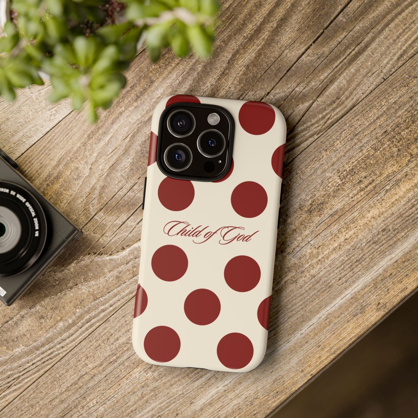 Child of God Red and Créame Phone Case