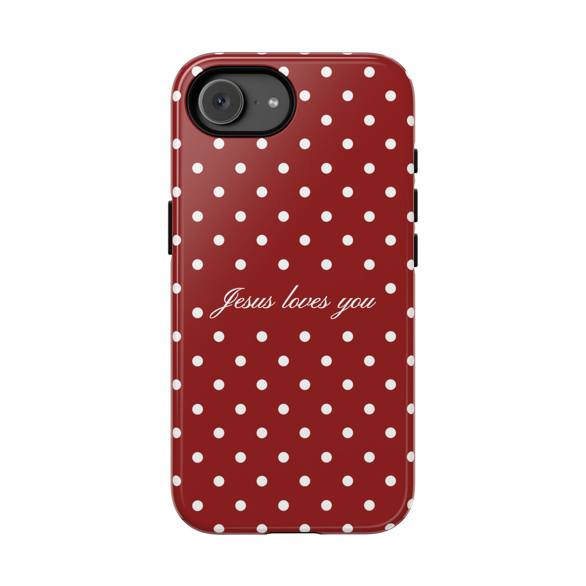 Jesus loves you Red Polka Dot Phone Case