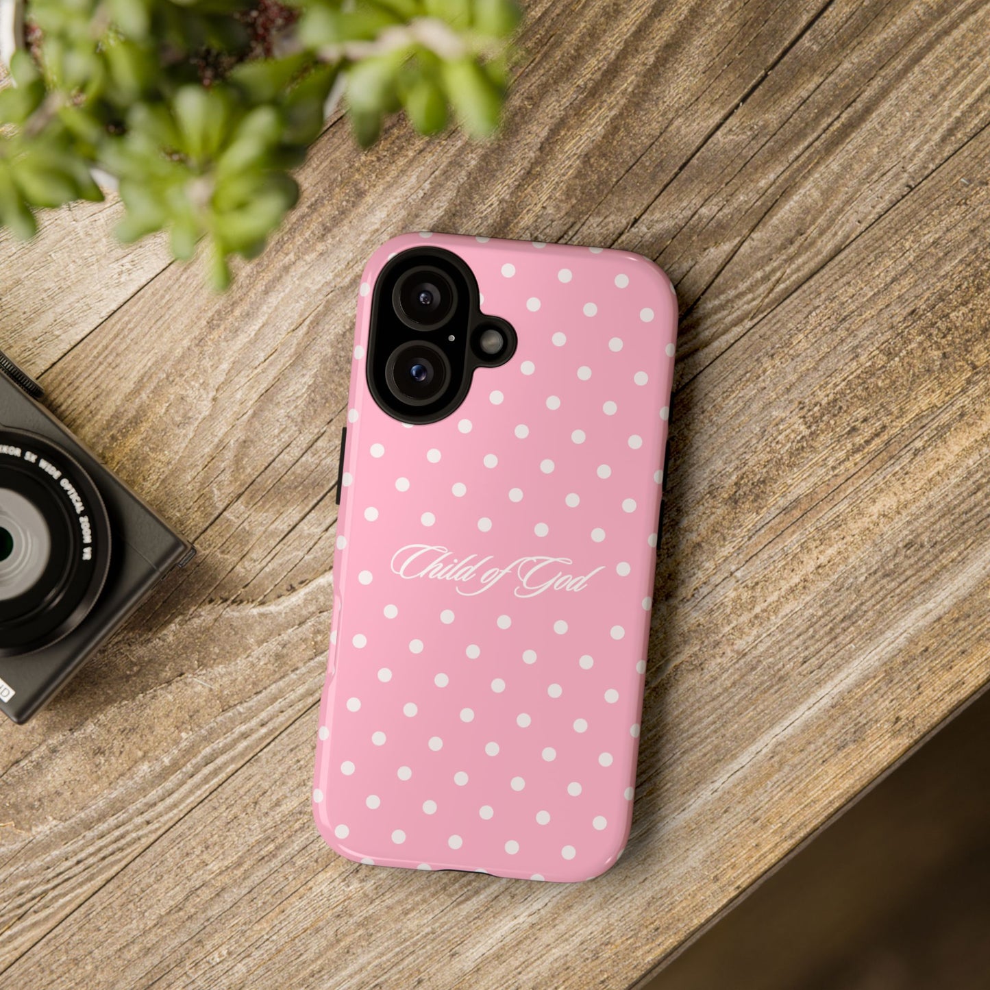 Child of God Pink Polka Dot Phone Case
