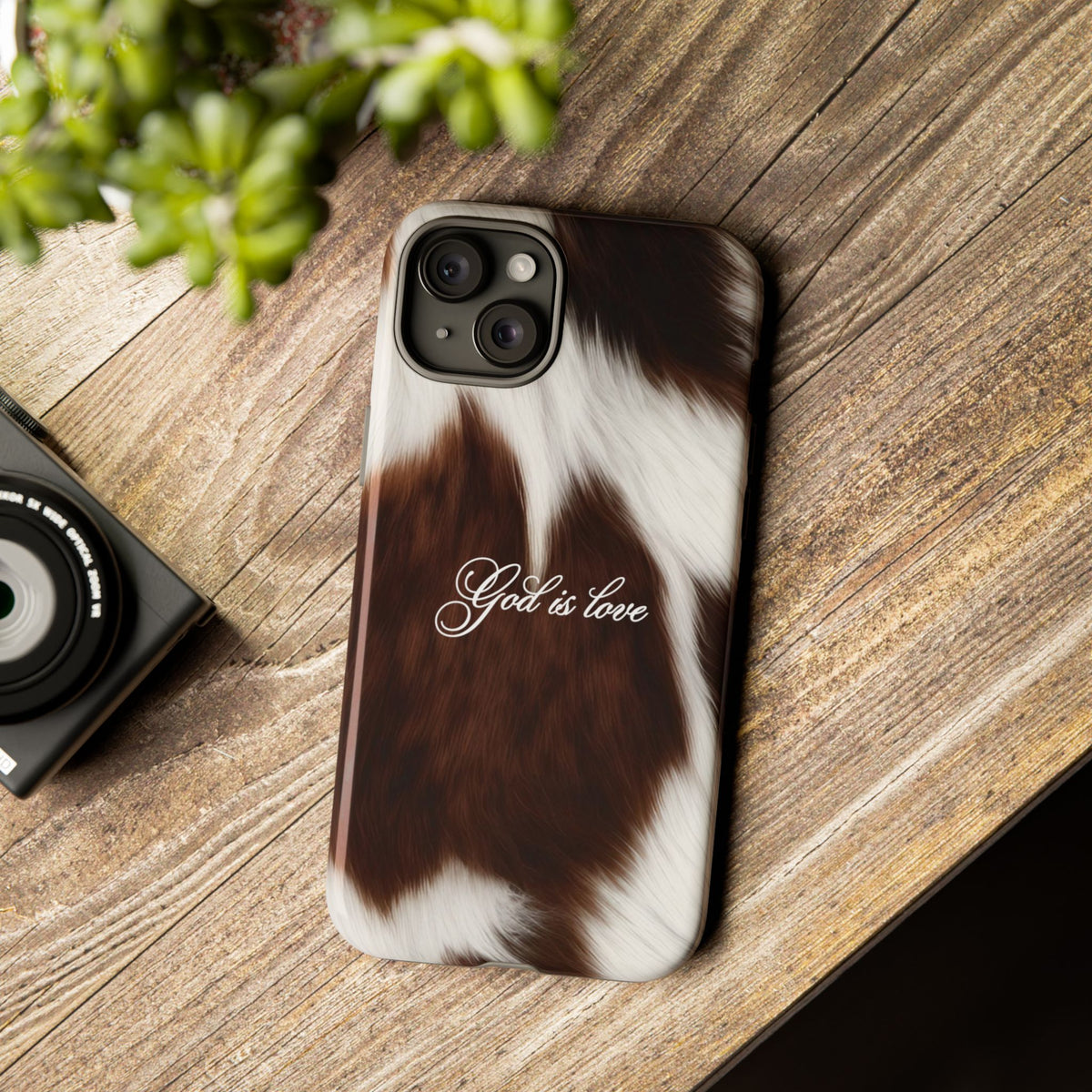 God is love Cow phone case