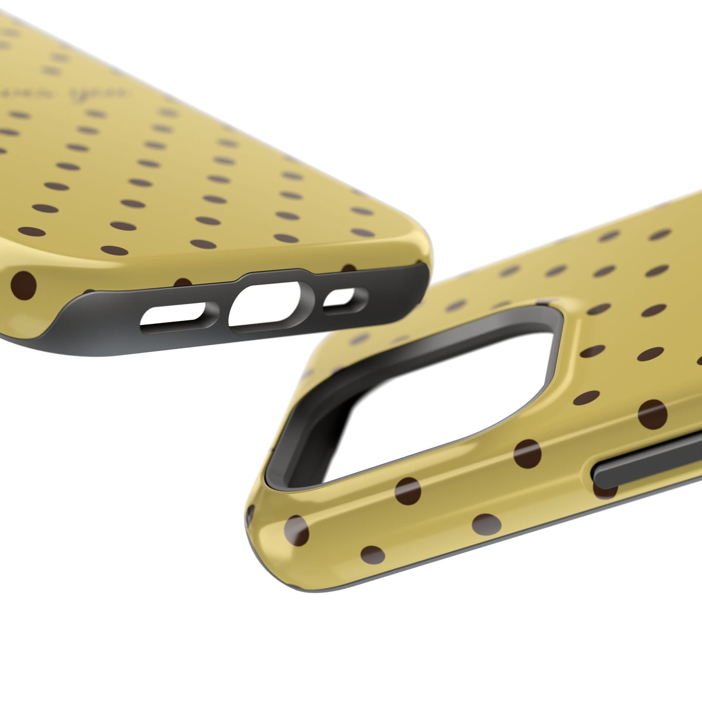 Jesus loves you Yellow and Brown Polka Dot MagSafe Phone Case