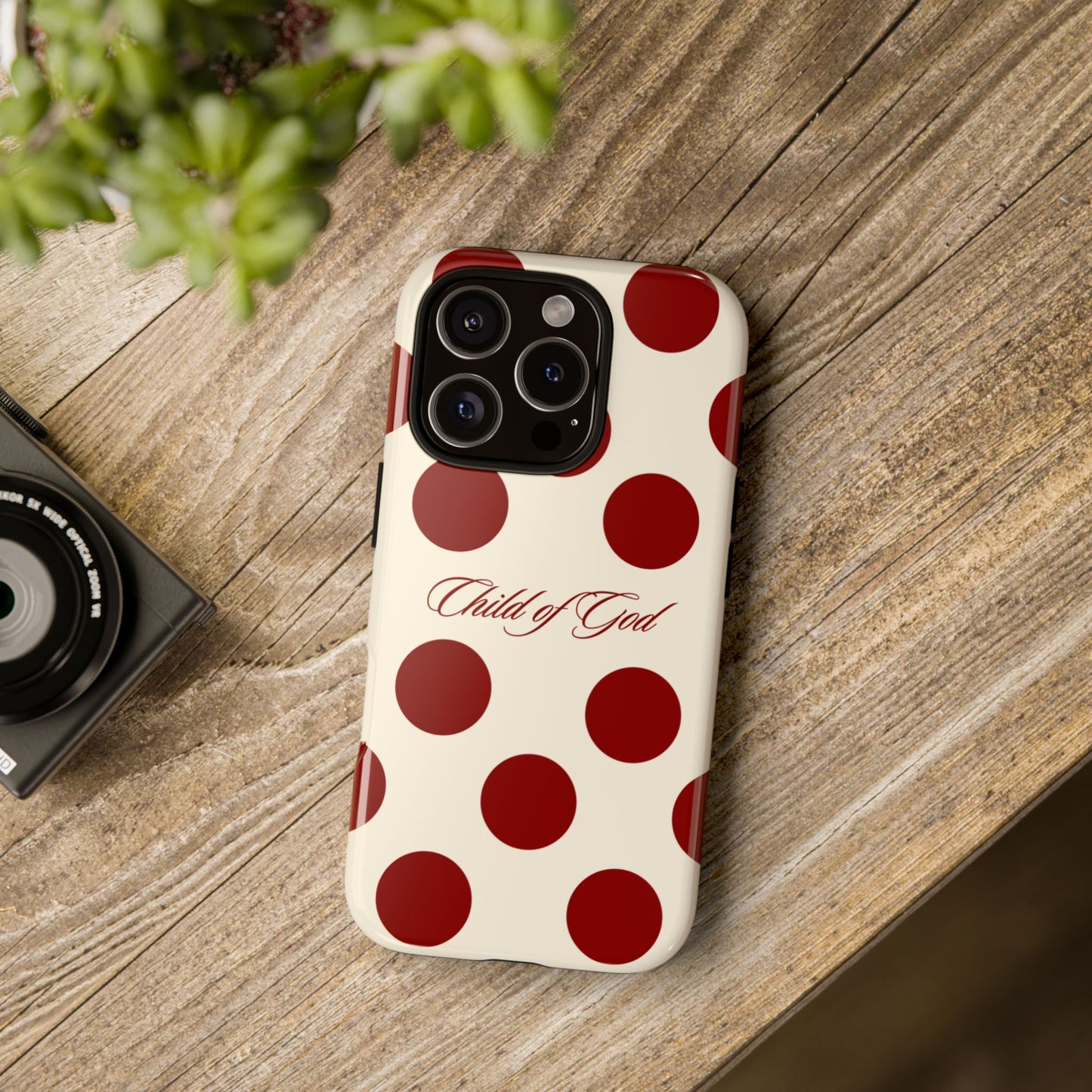 Child of God Red and Créame Phone Case