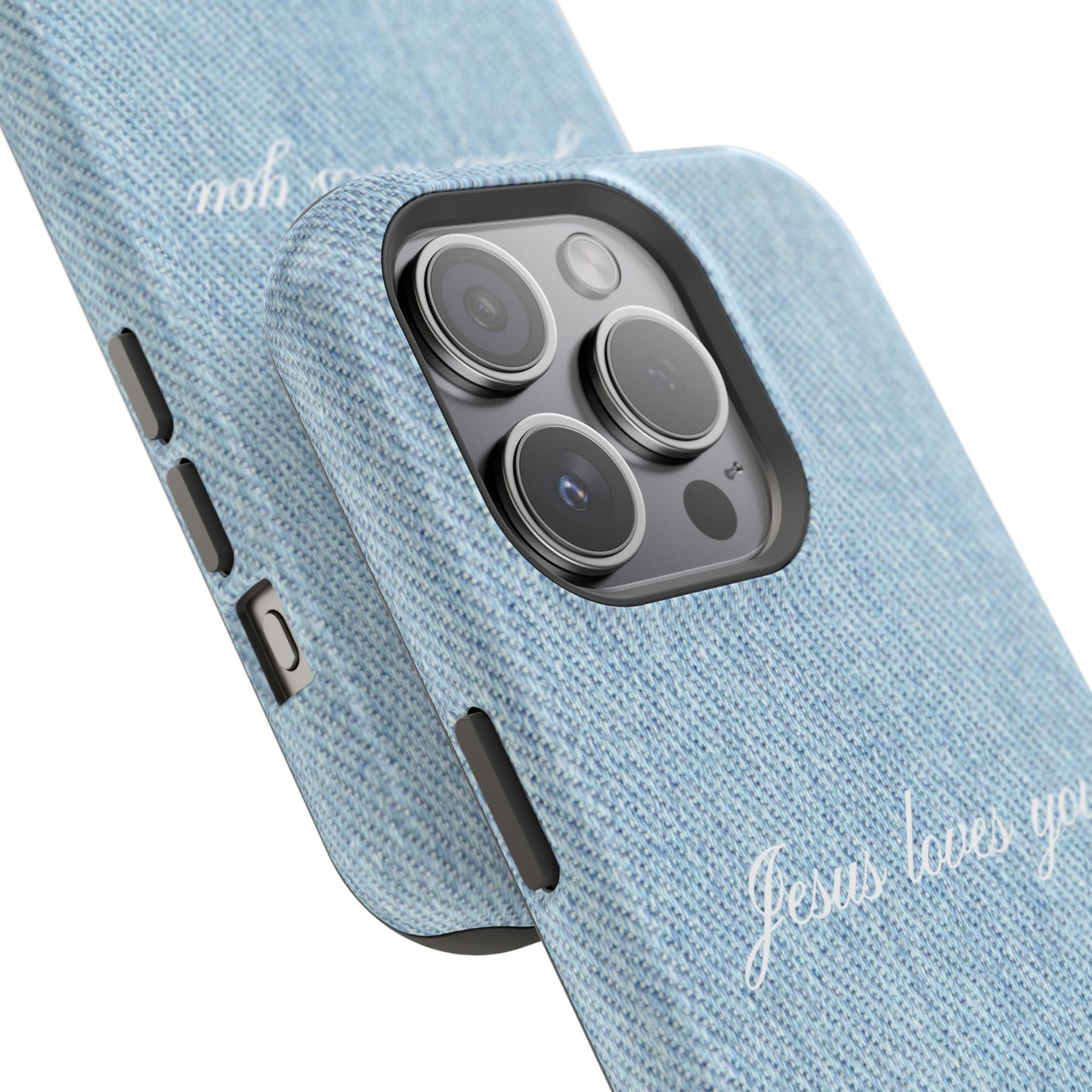 Jesus loves you Denim Phone Case MagSafe