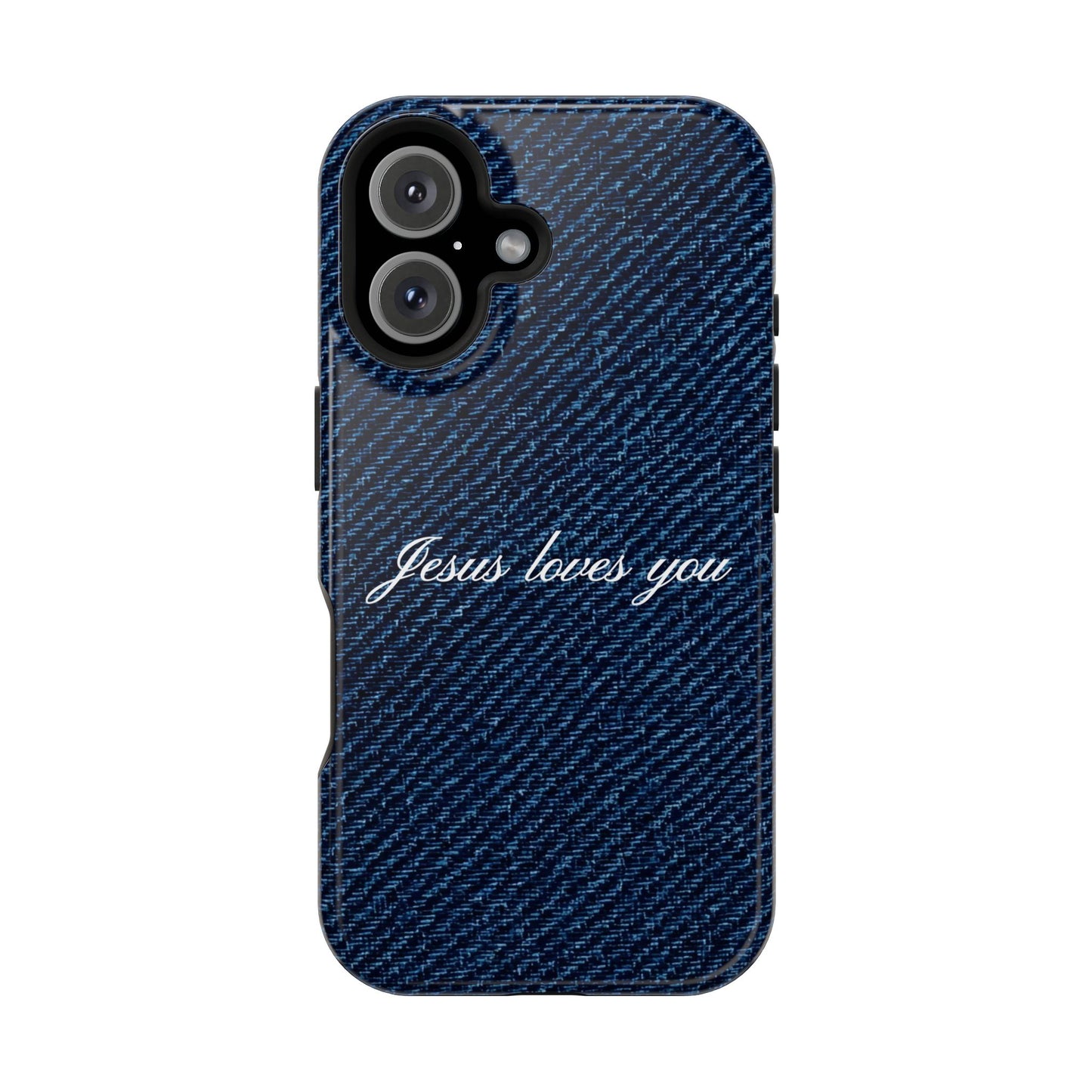 Jesus loves you Dark Denim MagSafe Phone Case