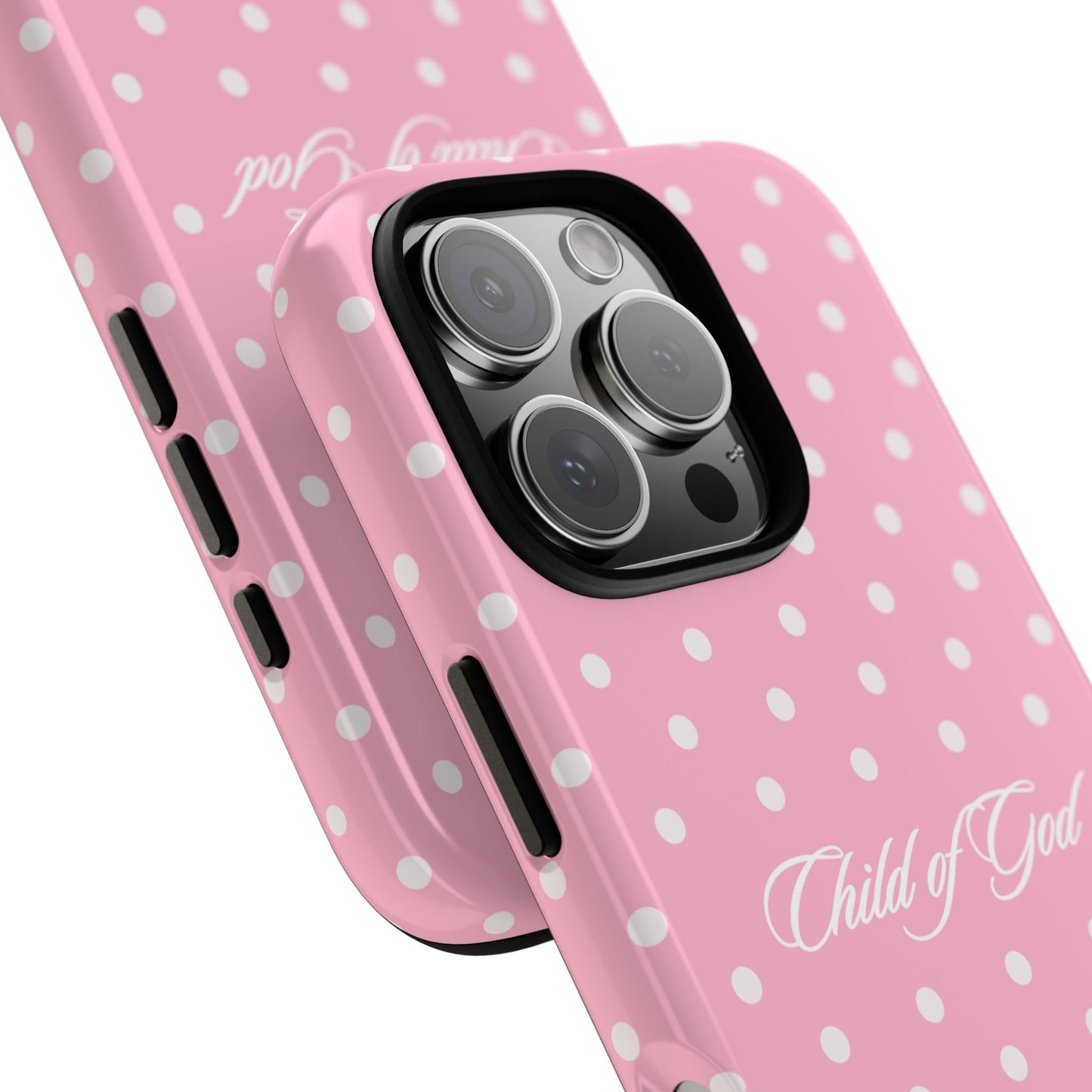 Child of God Pink Polka Dot Phone Case