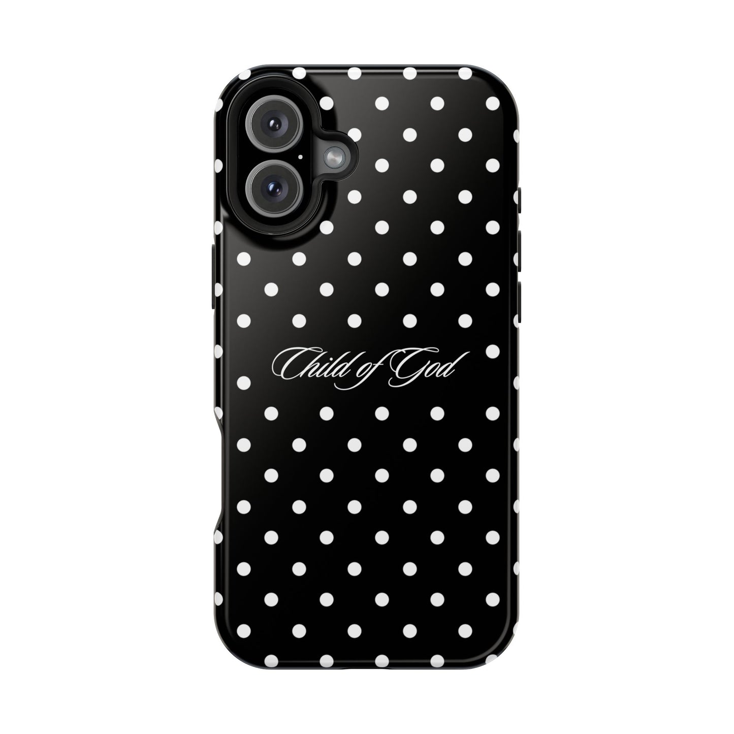 Child of God Black Polka Dot MagSafe Phone Case